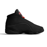 Mens White Black Outsole PU Leather Basketball Shoes