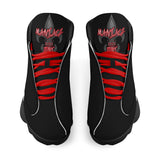 Mens White Black Outsole PU Leather Basketball Shoes