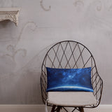 Blue Galaxy Over the Horizon Pillow