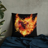 Flaming Heart Basic Pillow