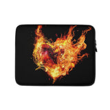 Flaming Heart Laptop Sleeve