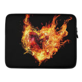 Flaming Heart Laptop Sleeve