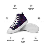 Abstract Art Men's high top canvas shoes