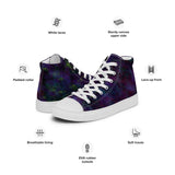 Abstract Art Men's high top canvas shoes
